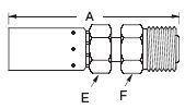 Male Inverted  Swivel - U Series