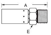 Male Straight Thread O-Ring Boss (ORB) Rigid - U Series