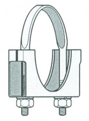 Heavy Duty  Exhaust Clamp - Flat Band