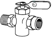 Brass Ground Plug Marine Shut-Off MPT x FPT