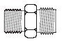 Male British Standard Pipe Parallel x Male Metric