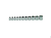 Socket Set - 3/8" Drive - 6 Pt. Standard - 11 Pieces - Set No. WT312