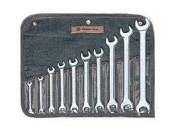 Open End Wrench Set - Full Polish Metric - 10 Pieces - Set No. WT739