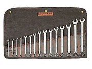 Combination Wrench Set - 12 Pt. Full Polish Metric - 15 Pieces - Set No. WT952